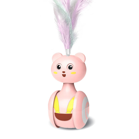 Interactive Pet Bumbler Funny Feather Toy