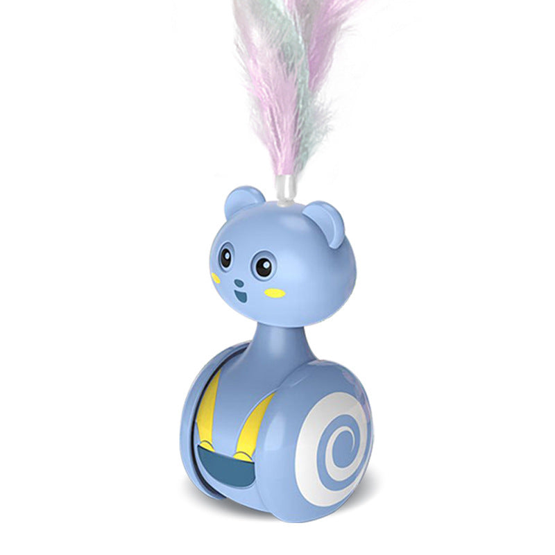 Interactive Pet Bumbler Funny Feather Toy