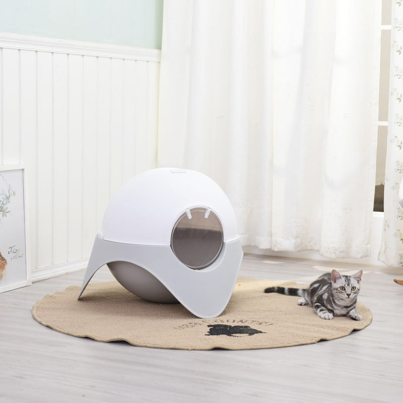 Fully Enclosed Snow House UFO Litter Box