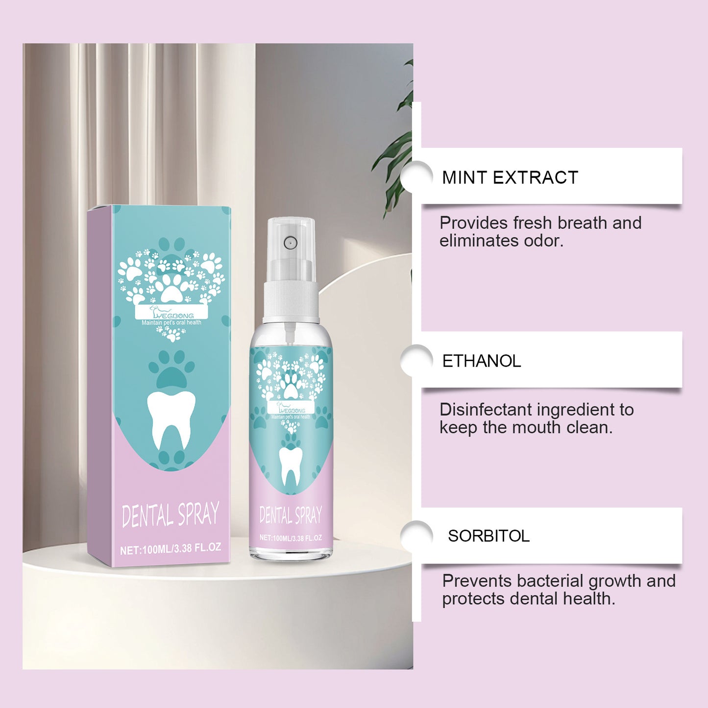 Pet Teeth Clean Mouth Care Spray