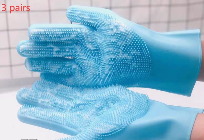 Silicone Dog Massage Grooming Glove Comb