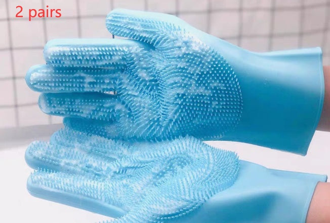 Silicone Dog Massage Grooming Glove Comb