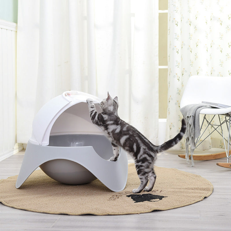 Fully Enclosed Snow House UFO Litter Box