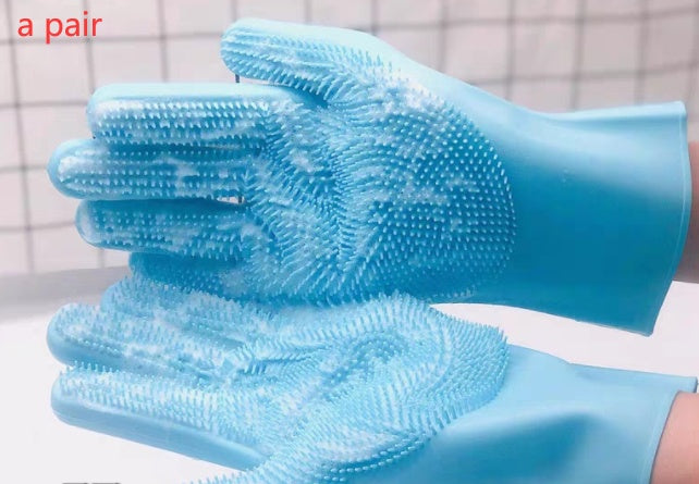 Silicone Dog Massage Grooming Glove Comb