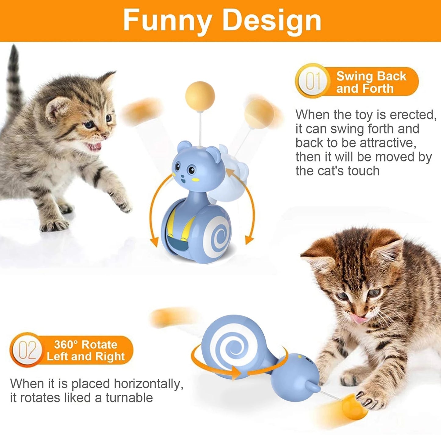Interactive Pet Bumbler Funny Feather Toy