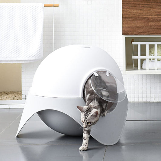 Fully Enclosed Snow House UFO Litter Box